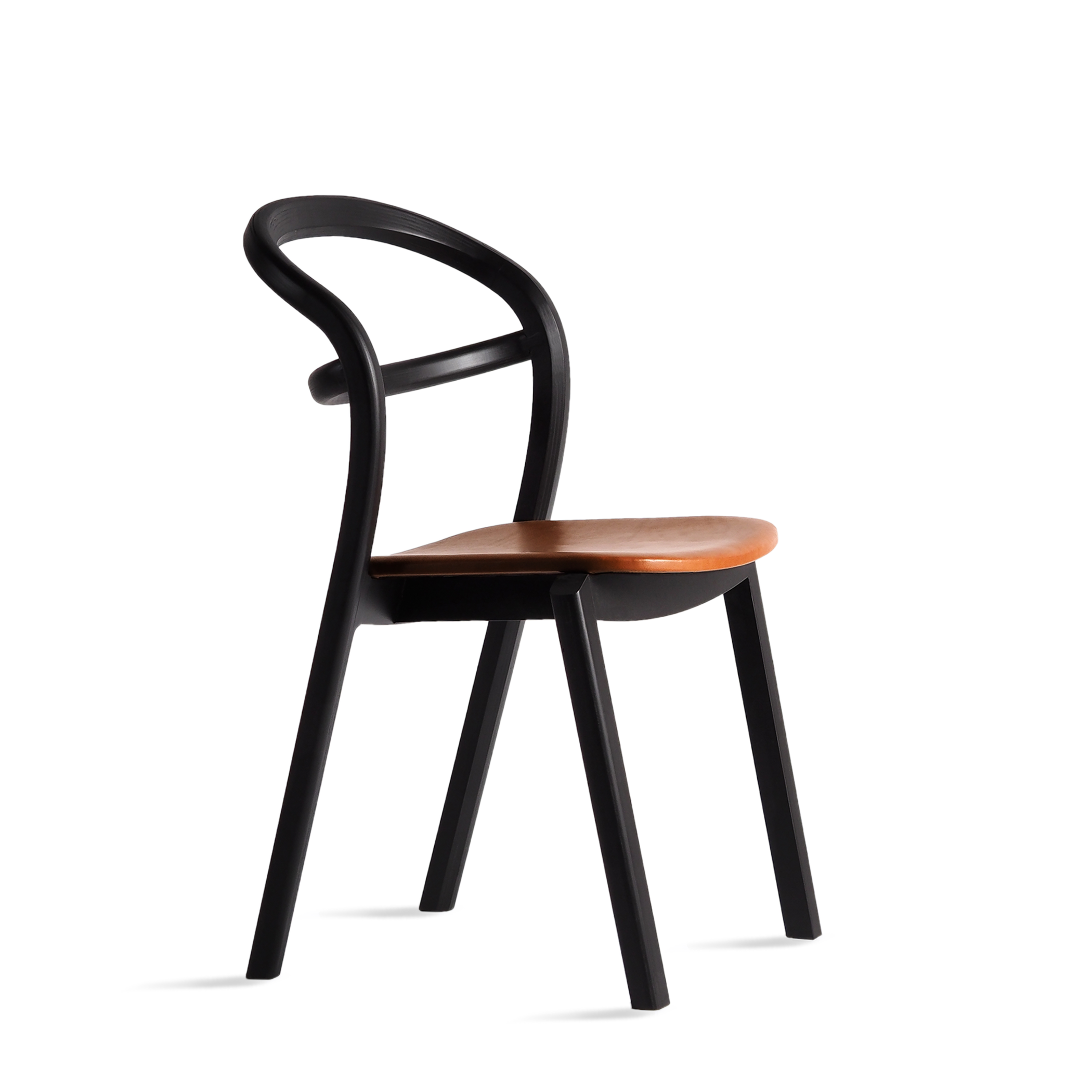 Black Cognac leather